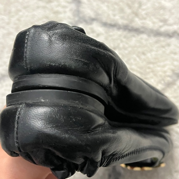 Tory Burch Reva Black Gold Medallion Ballet Flats - Picture 9 of 14